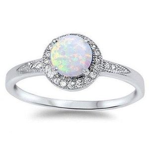 1.25ct Halo Cubic Zirconia & Simulated Opal